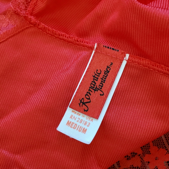 Vintage 80s Red Sheer Deadstock Camisole - Picture 3 of 8